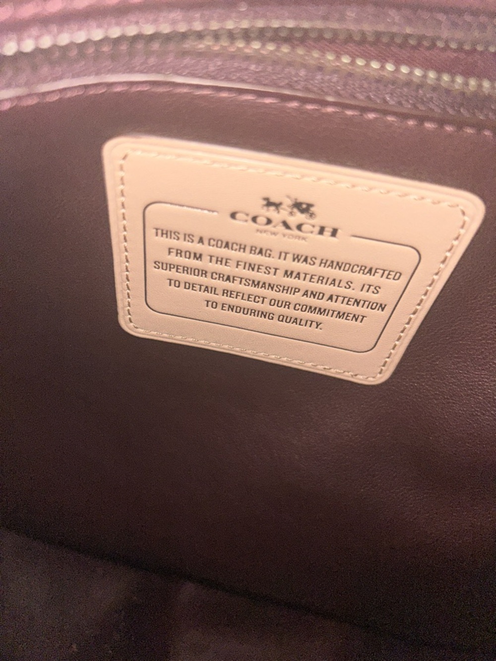 Coach Tan Shoulder Bag with Brass Hardware - Picture 10 of 10